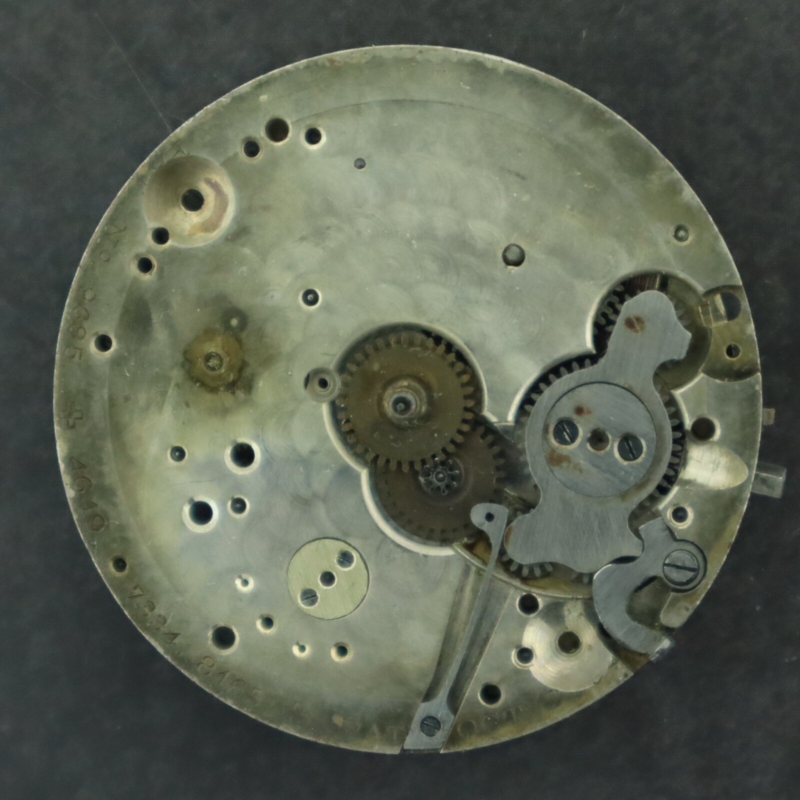 Antique Unbranded Longines Mechanical Chronograph Pocket Watch Movement Swiss