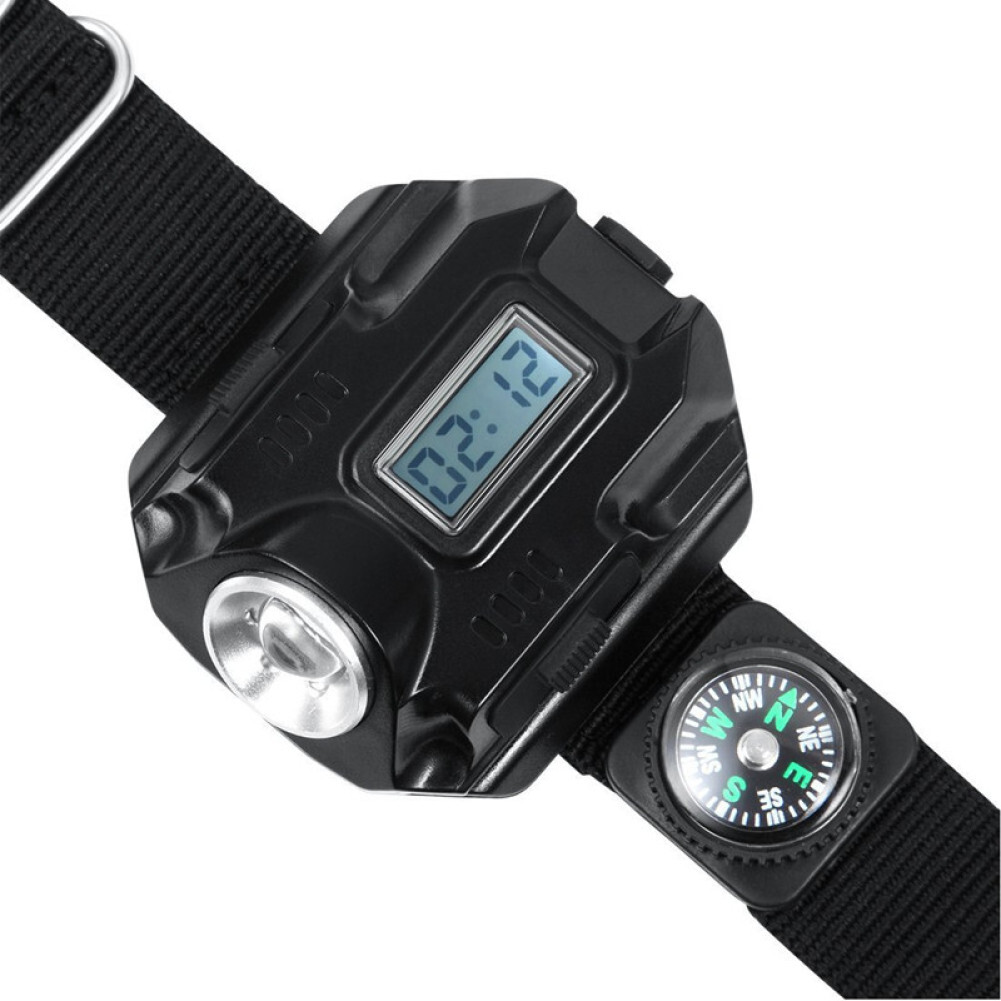 New Flashlight LED Torch Compass Tactical LED Rechargeable Outdoor Sport Watch