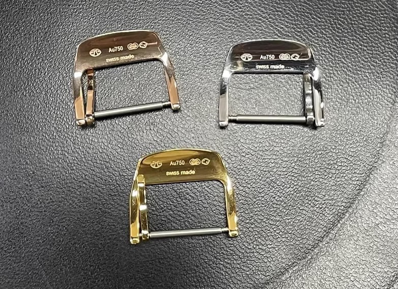 For Jaeger-LeCoultre leather strap buckle 18mm，Silver, Gold, and Rose Gold