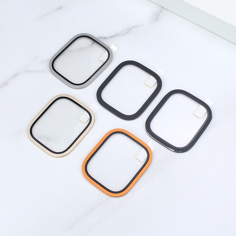 Metal Bumper+Tempered Glass For Apple Watch Ultra49mm Screen Protector Full Film