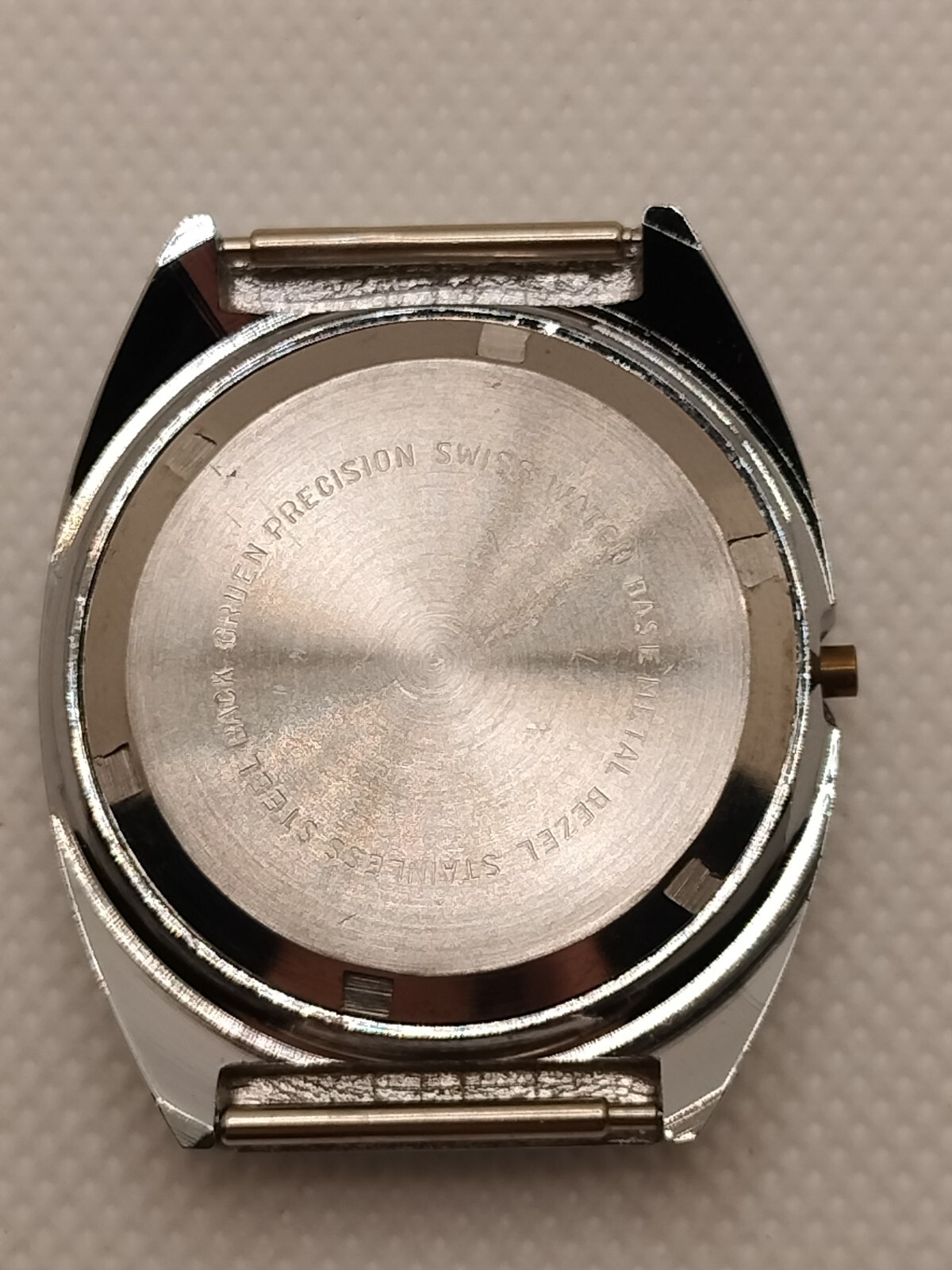Gruen Watch Case w Crown #505-CA-5101 35mm Stainless Steel New Old Stock NOS