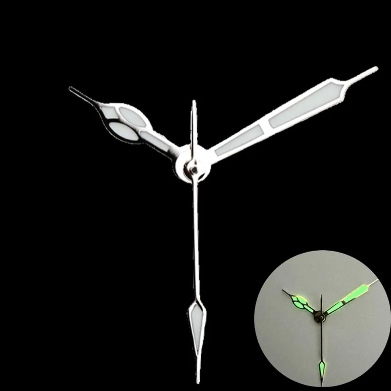 Polished Watch Hands Bgw9 C3 Blue Green Luminous Pointer For Nh35 Nh36 Movement