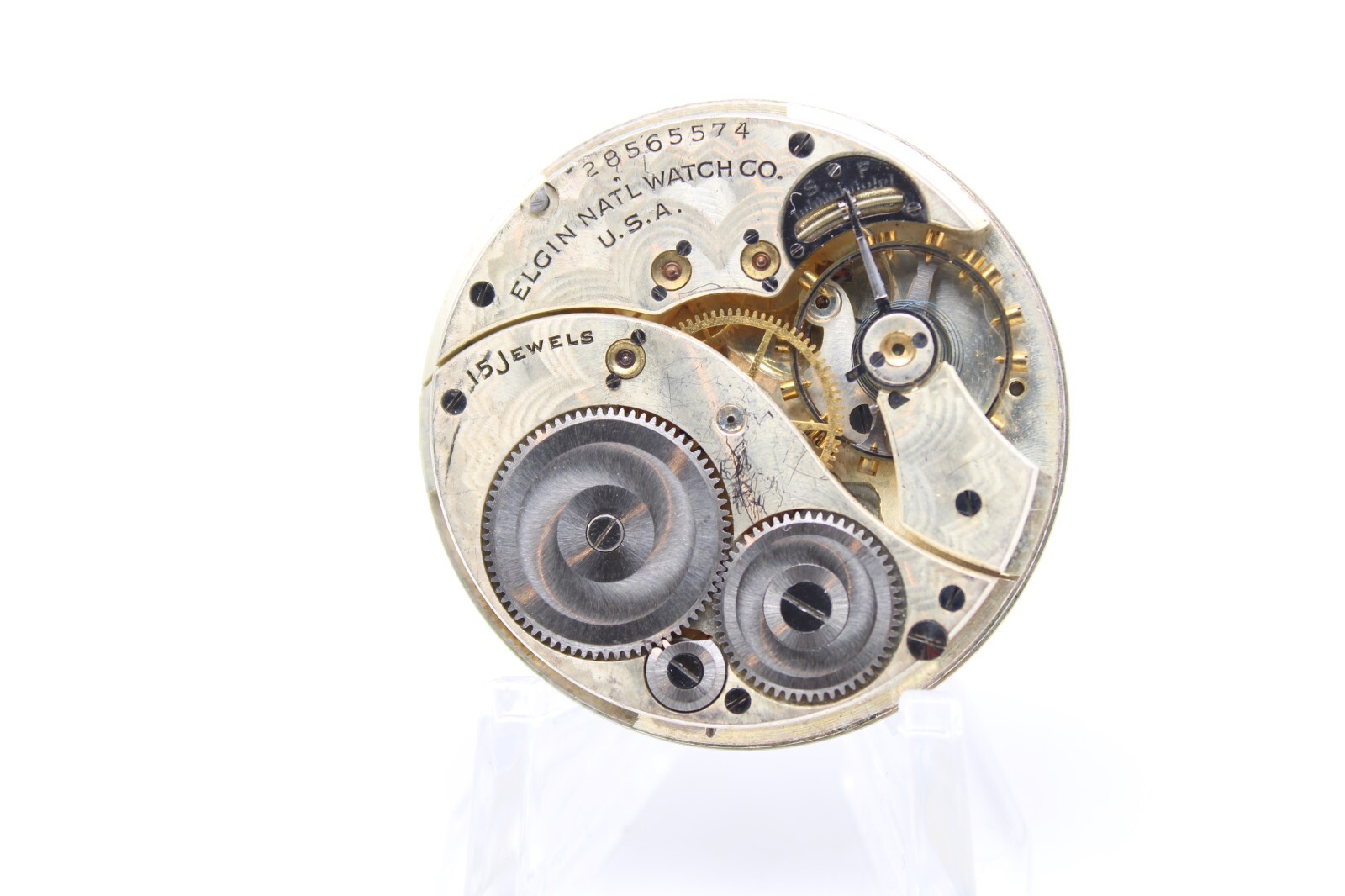 1915 ELGIN POCKET WATCH MOVEMENT 18460969 GRADE 303 12s 7j (RY3)