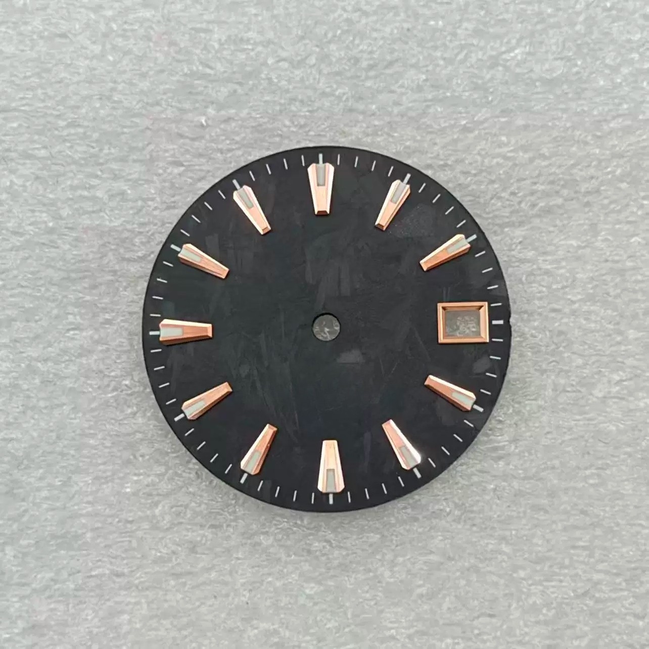 28.5mm Carbon Texture Dial Lume Indices 3H Date Fit Auto Mod Part