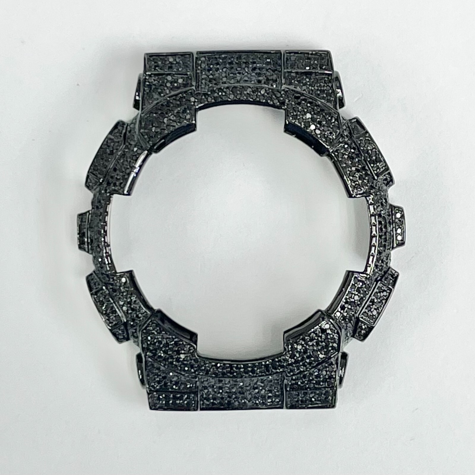 G-Shock GD-100 Black Stainless-Steel Case Polish w/ Approx-3.0CT Black Diamonds
