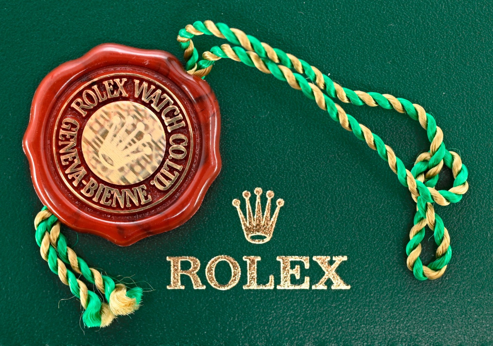 Genuine Rolex Vintage 1989-2000 Red Hang Tag with Single Crown Hologram!