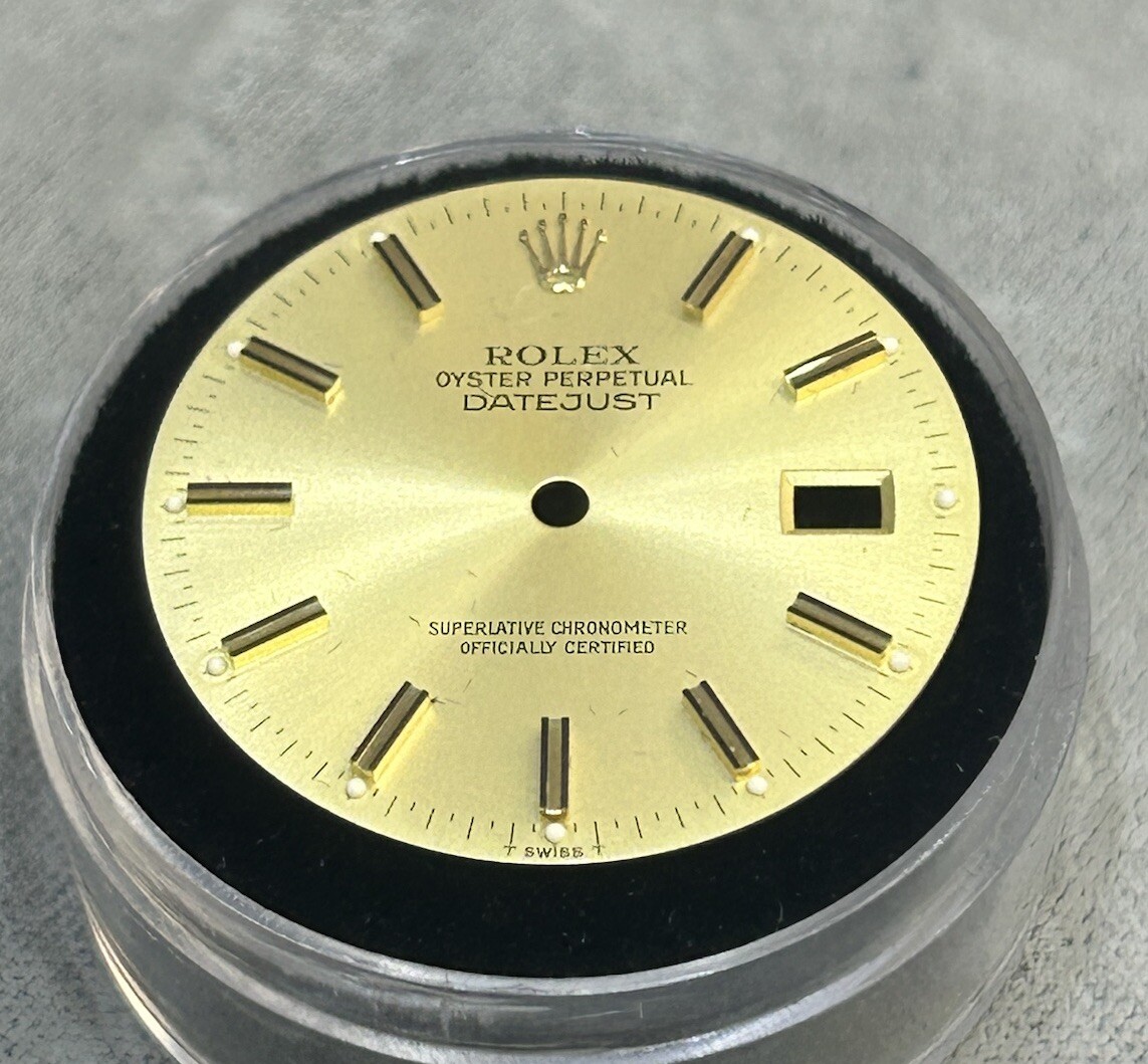 Rolex Mens Datejust Champagne Gold Claw Marker Dial For Ref 16013 16233 Factory