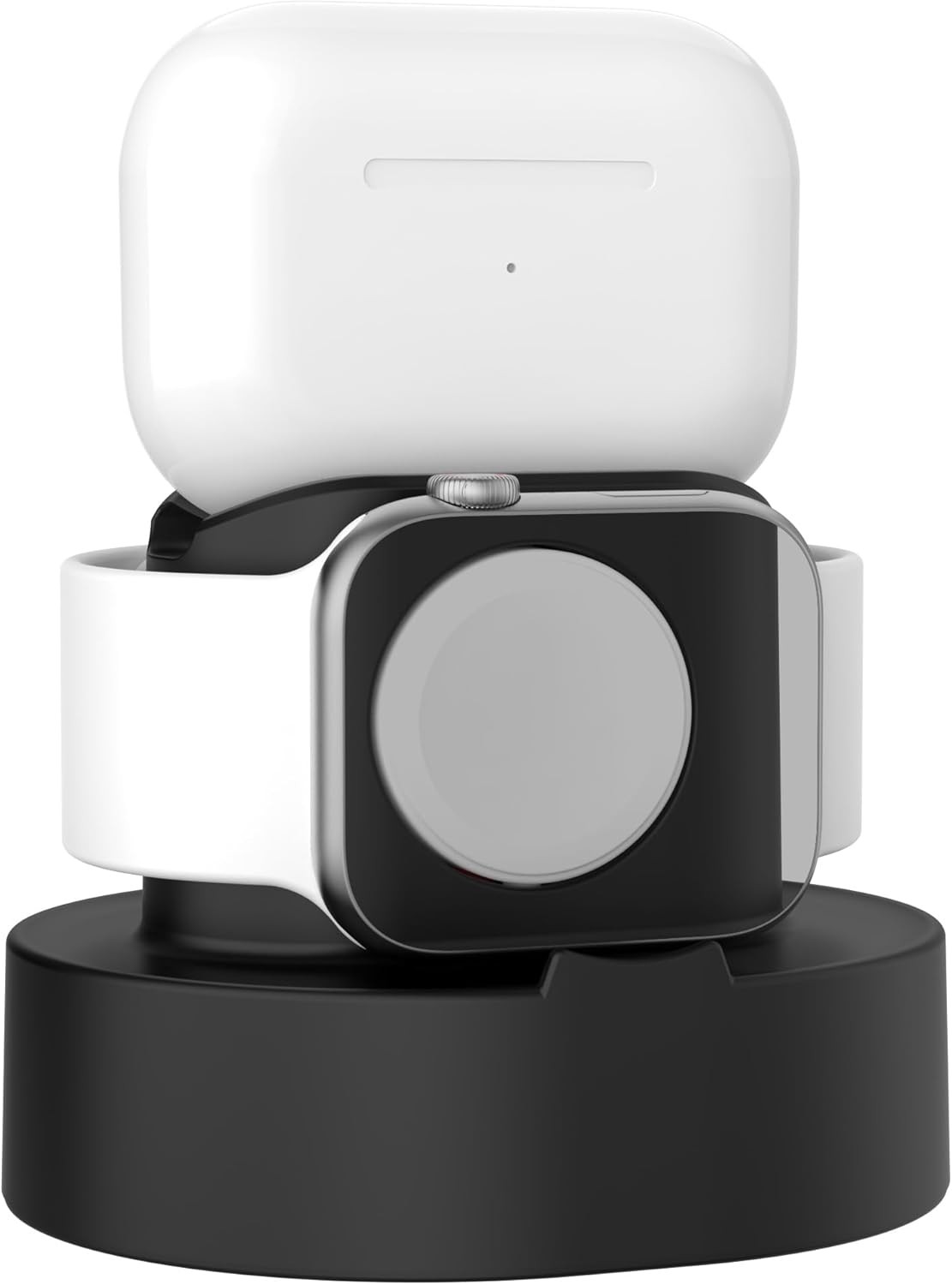 SOKUSIN Apple Watch & AirPods Stand – Compatible with All Series, ABS, Black