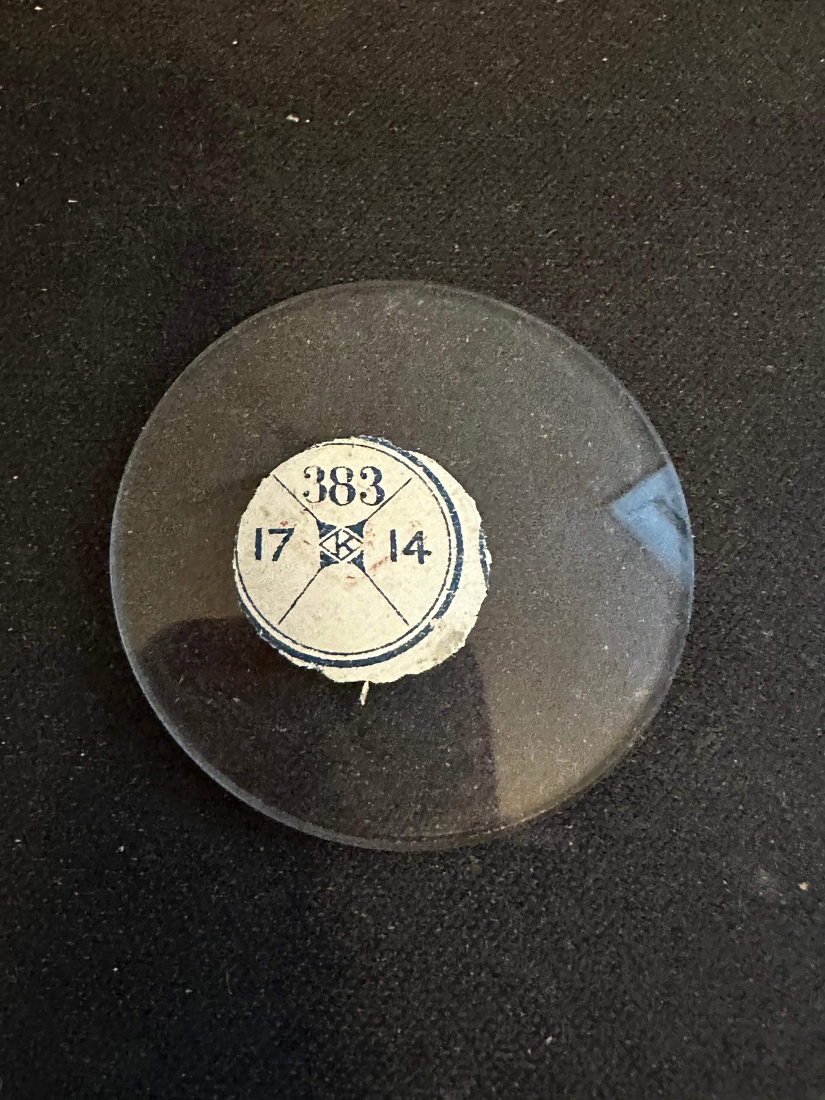 Diamond K Vintage Beveled Glass Pocket Watch Crystal 17-0/16 (~38.3mm) – NOS