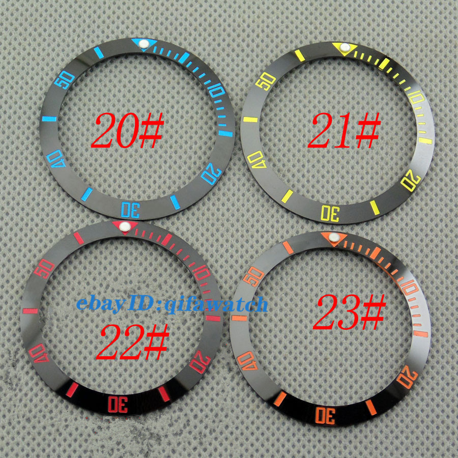 Red Black Blue Green Ceramic/Titanium bezel Insert fit GMT automatic watch P349