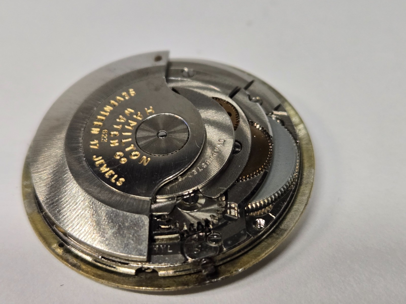 17j Hamilton Masterpiece Thin O Matic Movement (Cal 623) /runs/custom dial
