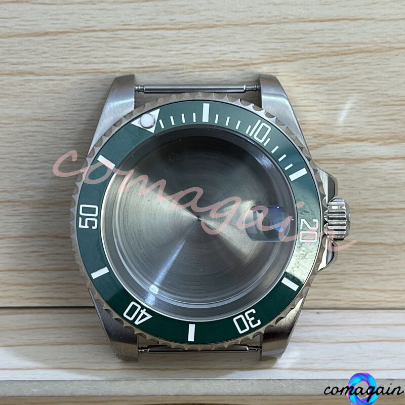 40mm Green Sapphire Glass Automatic Watch Case 316L Steel For NH35 NH36 Movement