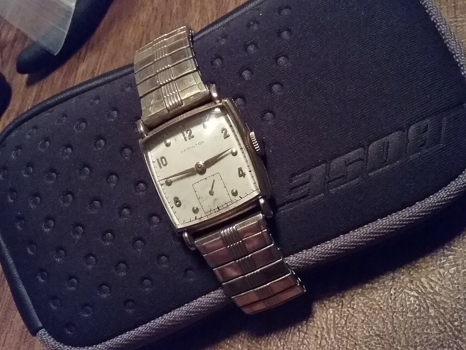 Vintage Men’s Hamilton Wrist Watch Movement 747 – 17 Jewels 14kt g.f speidel bnd