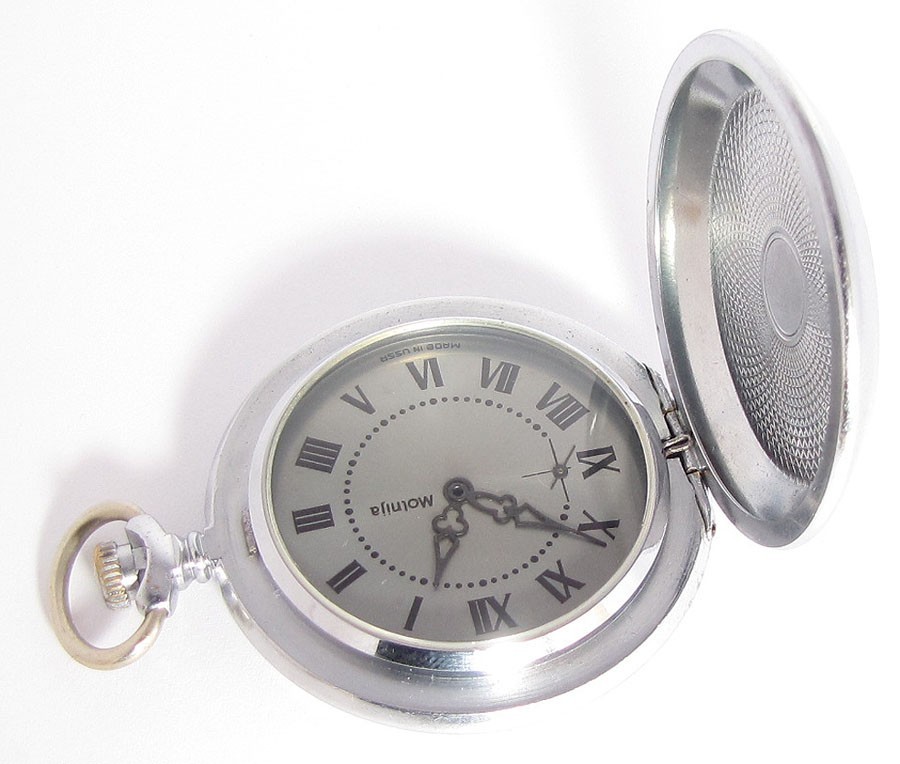 SET MOLNIJA 3602 ORIGINAL Dial CASE Hands Key USSR Soviet PARTS for Pocket watch