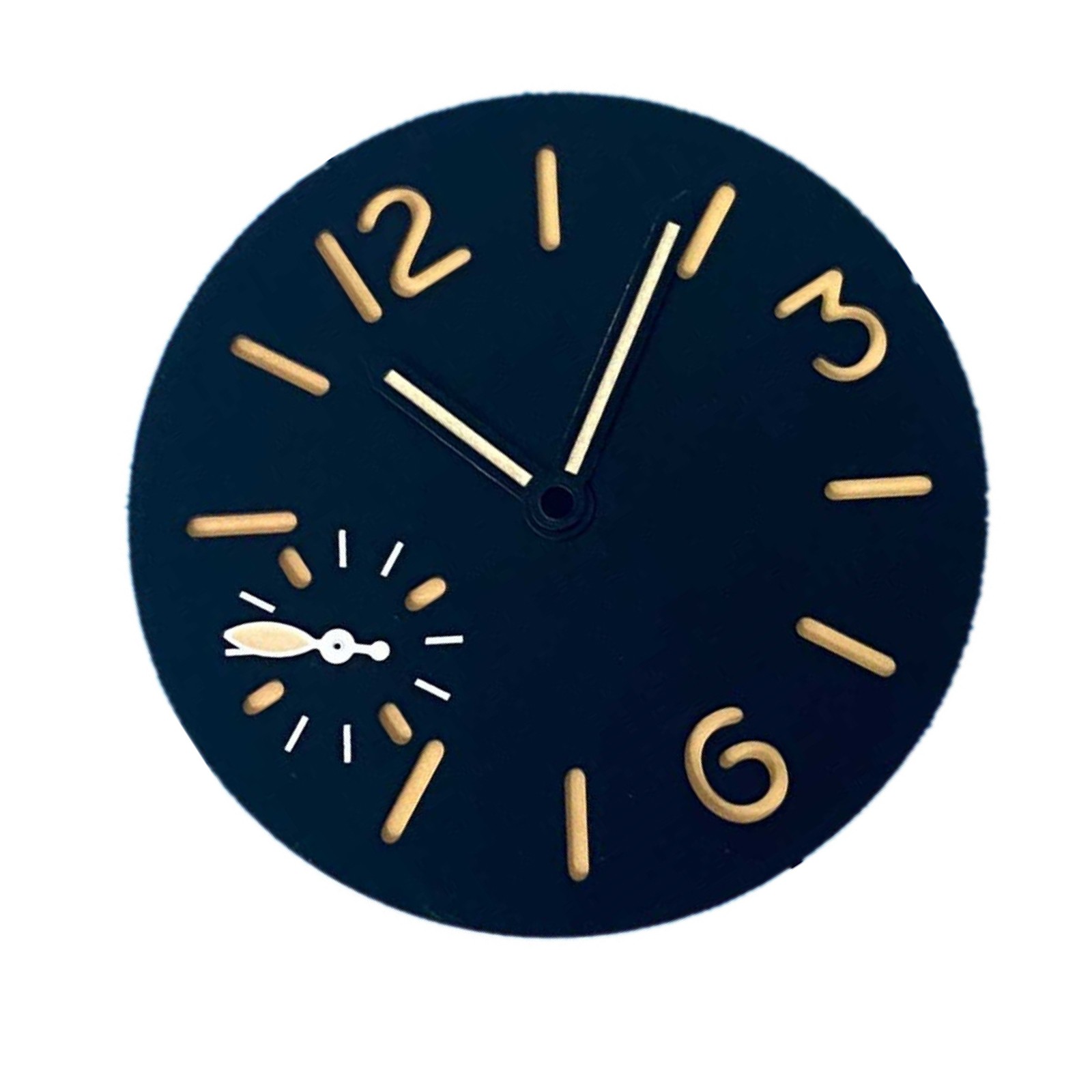 34.5mm Watch Dial Face Green Luminous With Hands For ETA6497 ST3600 Movement