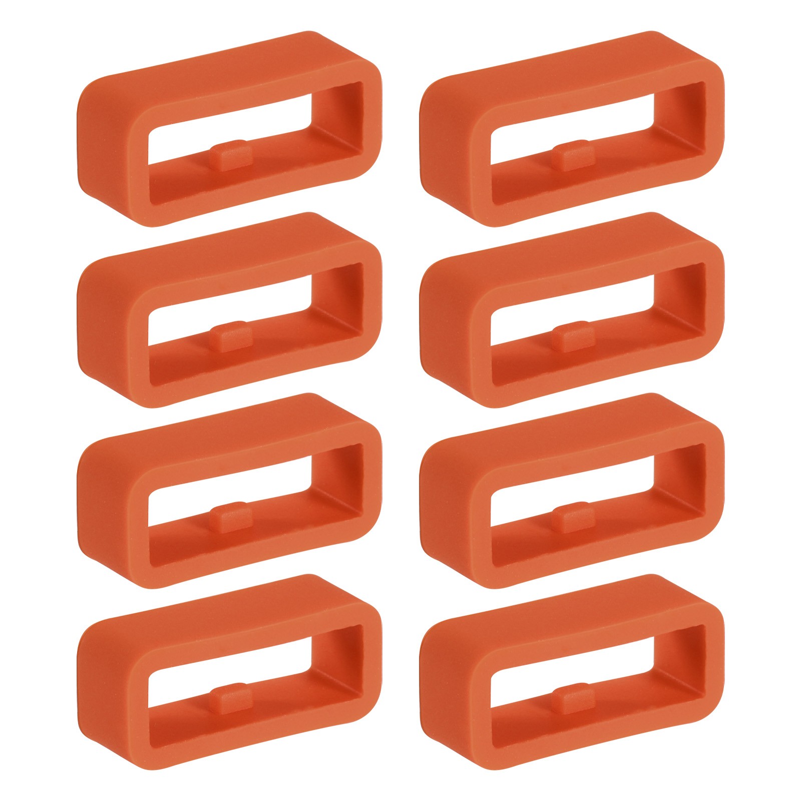 8 Pcs Watch Band Holder Loop, 16mm Universal Watch Replacement Band, Red Orange
