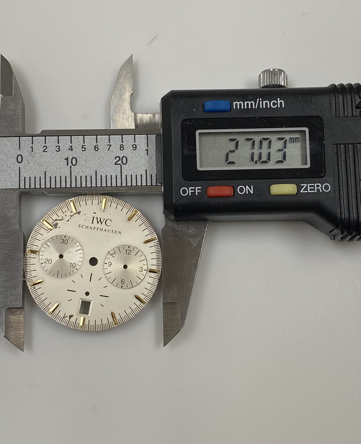 Original IWC Schaffhausen GST Chronograph 3727-03 Silver/Gold 27mm Dial