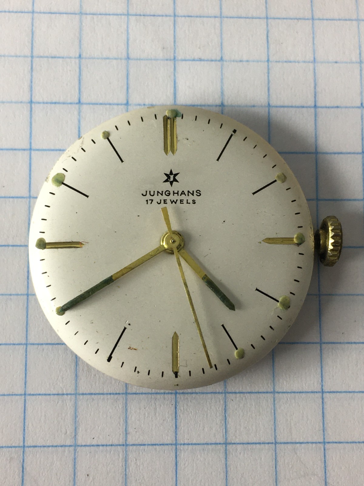 Vintage JUNGHANS men’s wristwatch movement, Cal. 687 – For parts