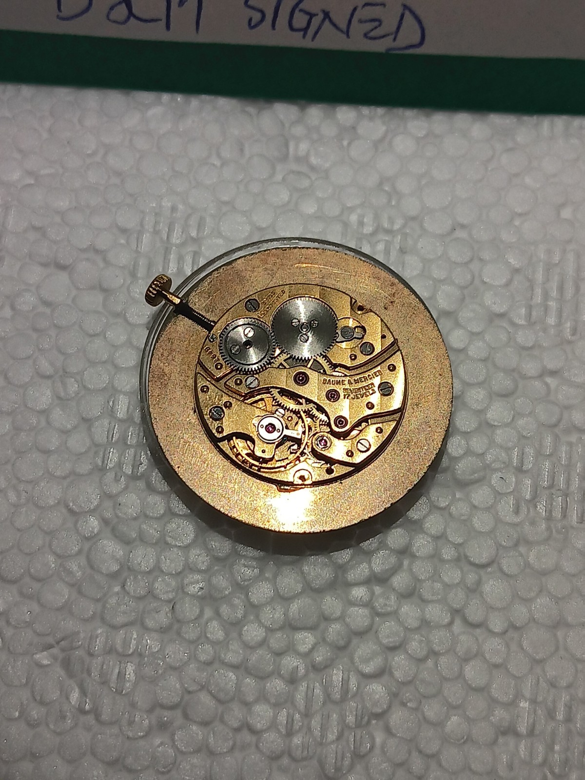 F. Piguet Movement Cal. 21, Made For Baume Mercier, w/Dial & Hands
