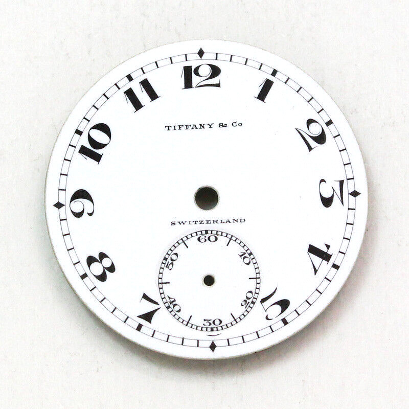 Tiffany & Co. 6/0 Size White Enamel Single Sunk Swiss Watch Dial
