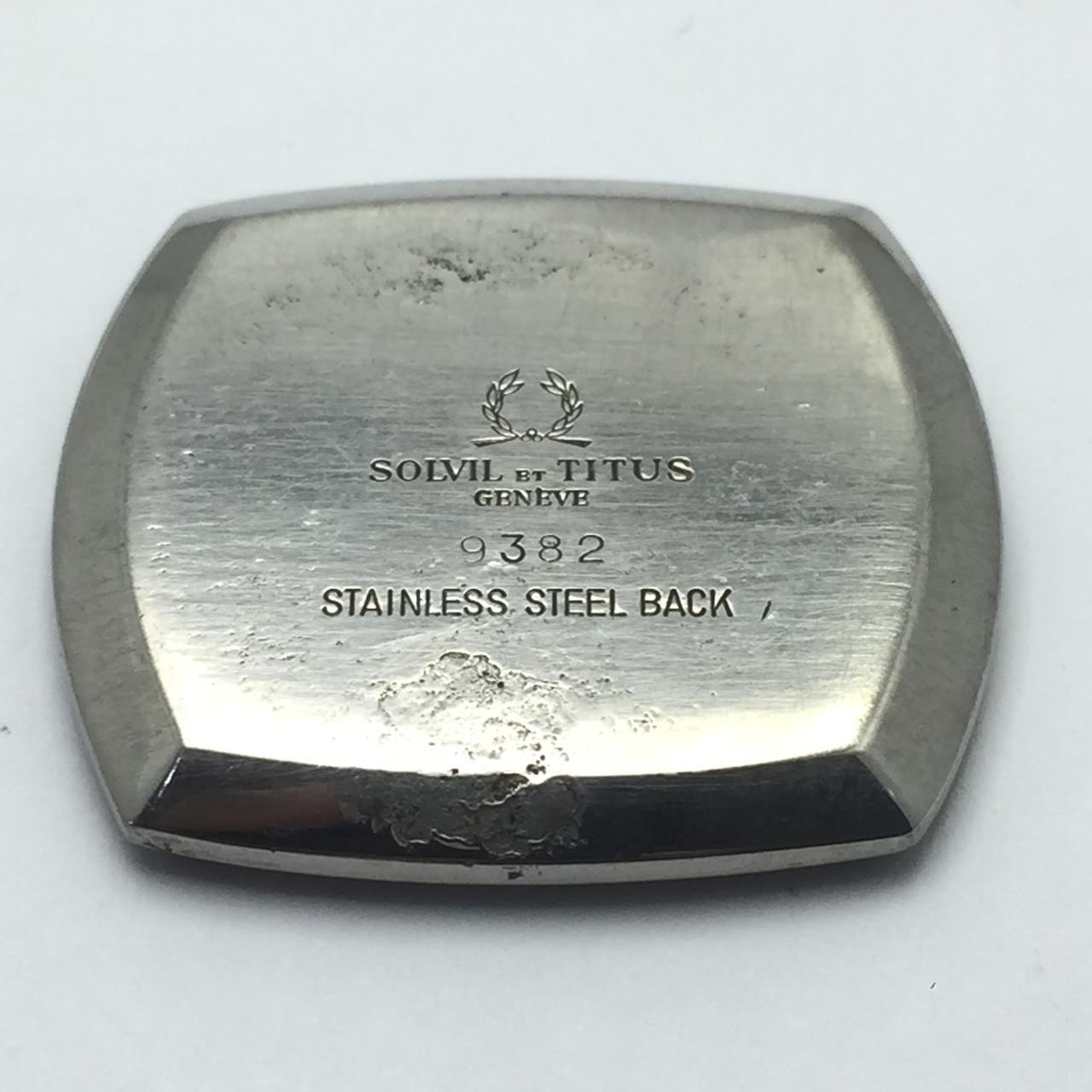 31 mm Solvil Et Titus 9382 Stainless Steel Vintage Watch Case Back For Parts FWD