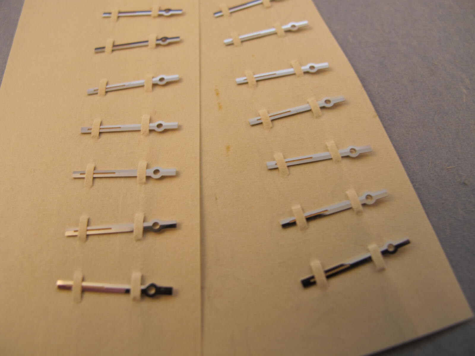 LECOULTRE NOS HAND SET MEMOVOX WHITE STICK WITH TRITIUM INSERTS 6.5/10MM #56