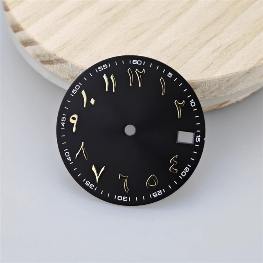 28.5mm NH35 Dial Arabic Numerals Dial No Luminous Suitable for NH35/36 Movement