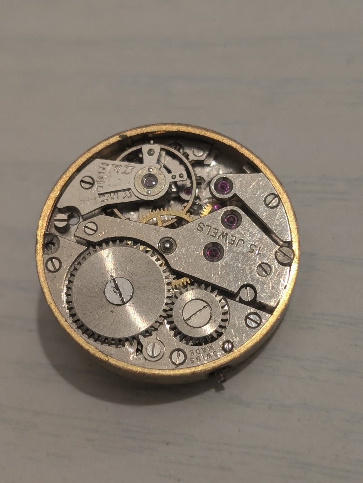 Vintage AS 984 Mechanical Watch Movement (Runs But Untested)