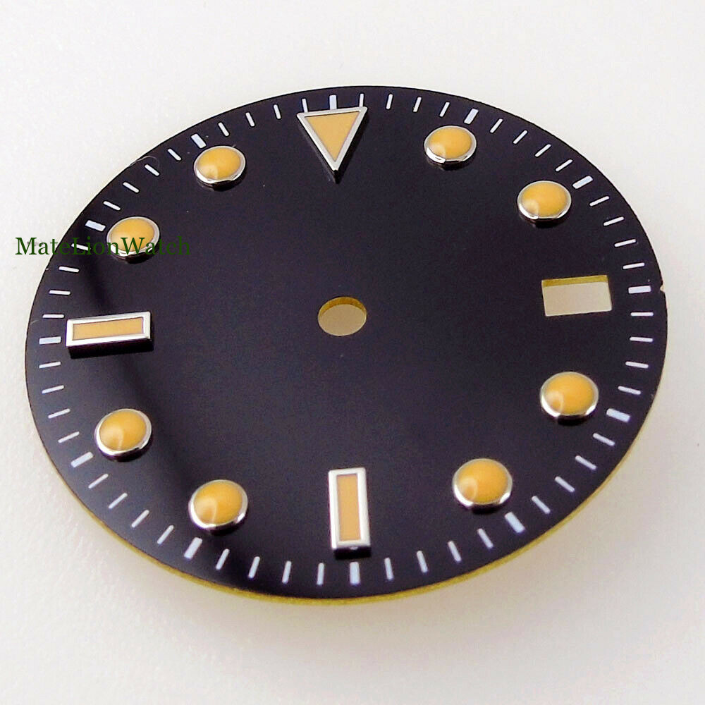 29mm Fit For NH35/NH35A Sterile Watch Dial Date Window Black/White Watch Face