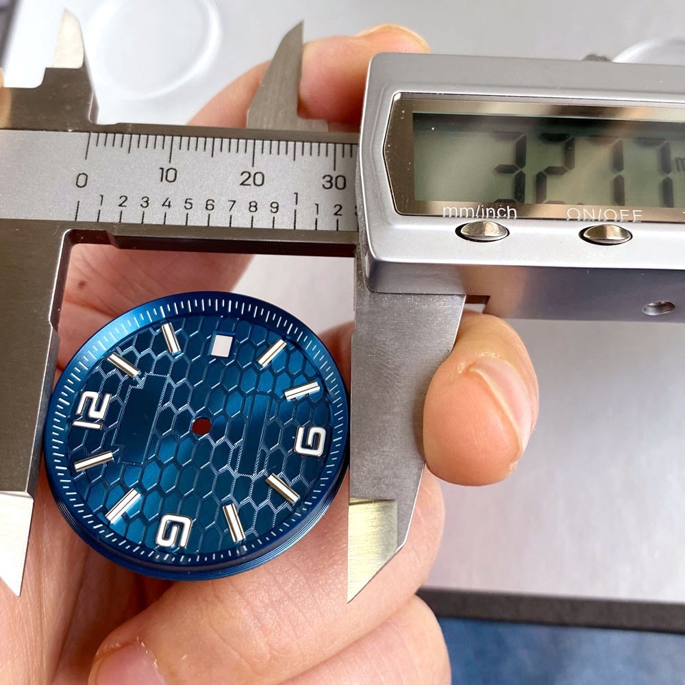 Green/White Watch Dial Face Suitable For NH35 NH36 Auto Movement Watch Repair