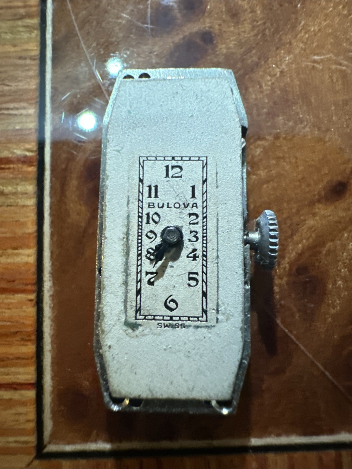 1935 Bulova Watch Co Ladies Cal 4AF 7 Jewels Baguette Movement, Dial & Hands !!