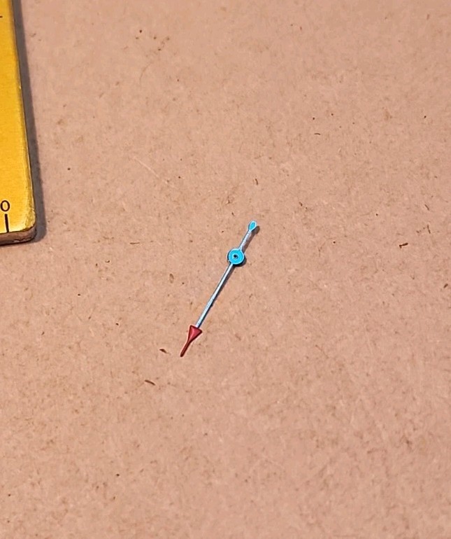 Vintage NOS Blue Arrow Sweep Second Hand With Red Painted Tip .61 Post Height
