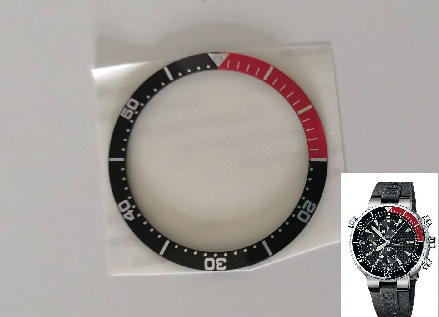 New ORIS Top Bezel Insert Ring Titanium Diver 7599 Ø 47mm CHRONOGRAPH 1000m