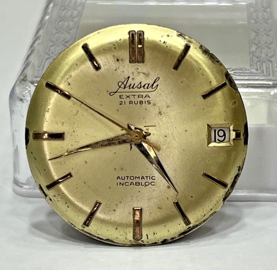 Automatic Movement Felsa 4002 & Dial Ausal Swiss Made Selling For Parts