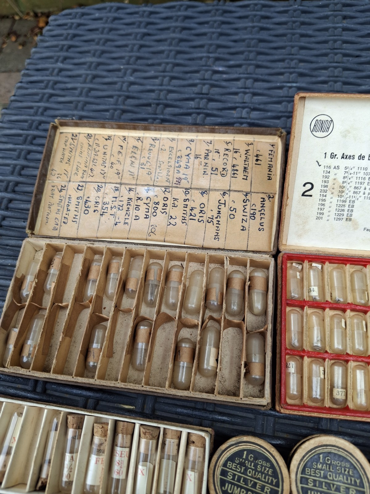 Vintage Watch Parts Joblot Incabloc,swcs,roskopf,ronda New Old Stock Parts