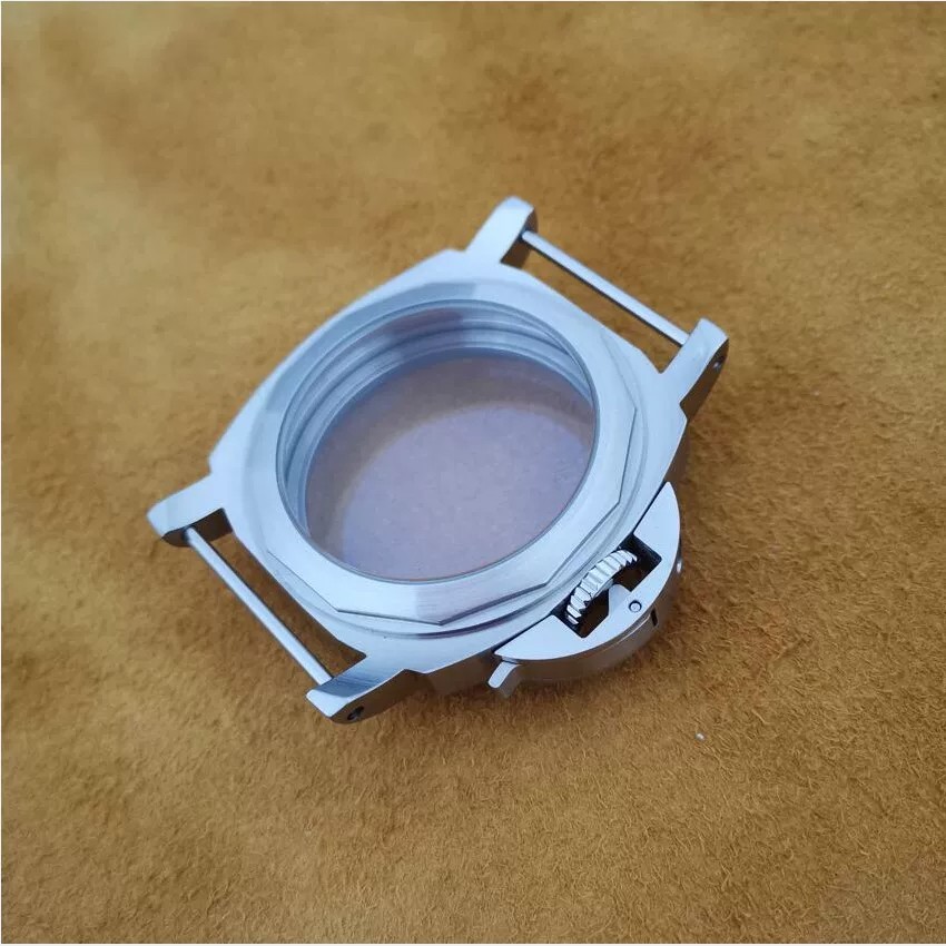 44mm 316L Stainless Steel Watch Case Brushed/Polished Fit ETA6497 ST3600Movement