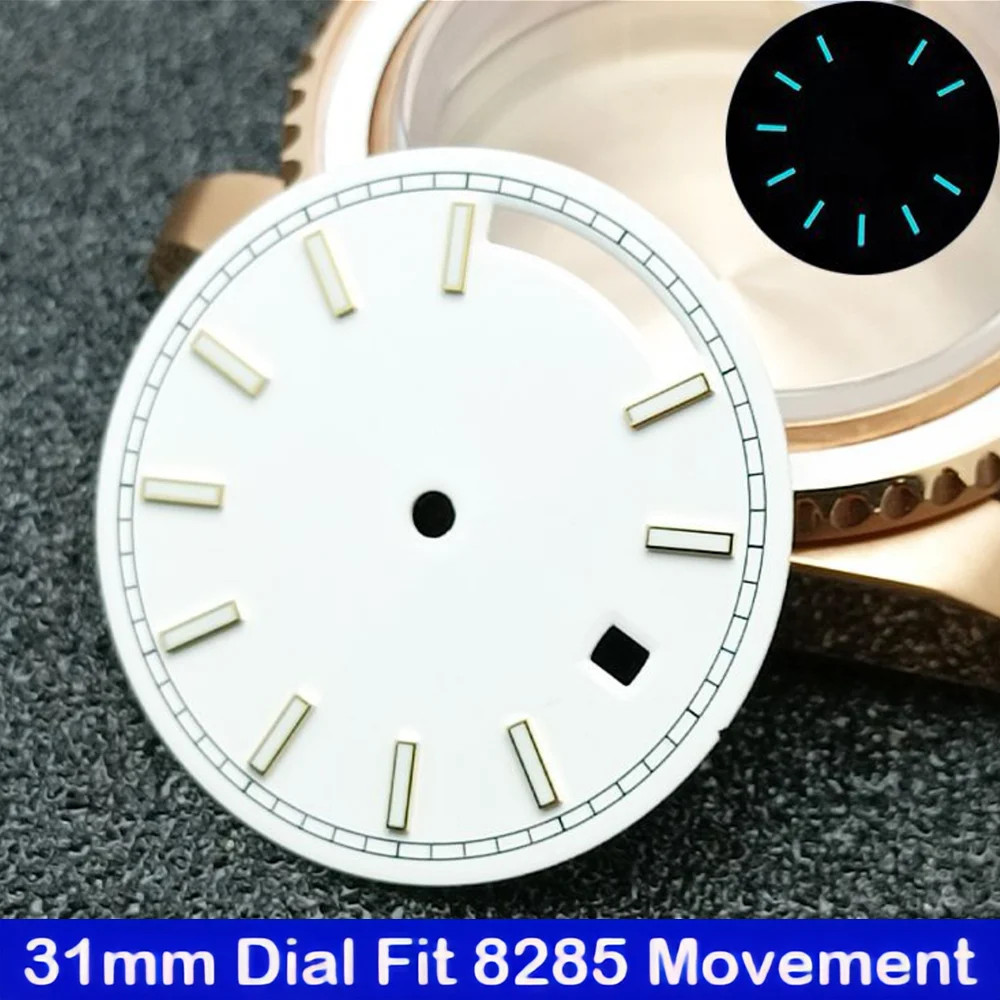 31mm 8285 Dials Blue Luminous Fit for 8285 Movement Silvery/Gold/White/Black