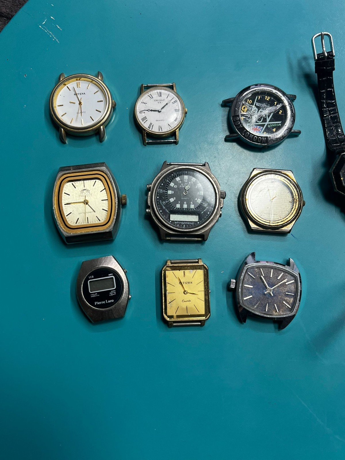 Lot of 14 Vintage Watches – ORIENT, CITIZEN, BOY LONDON – For Parts or Repair