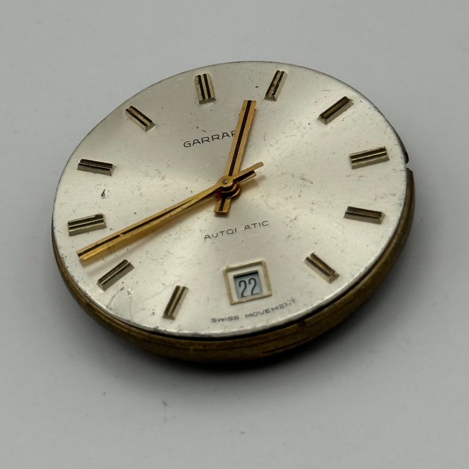 MSR S76/28 Watch Movement Garrard Date 21 Jewels Automatic Vintage Parts 30.5mm