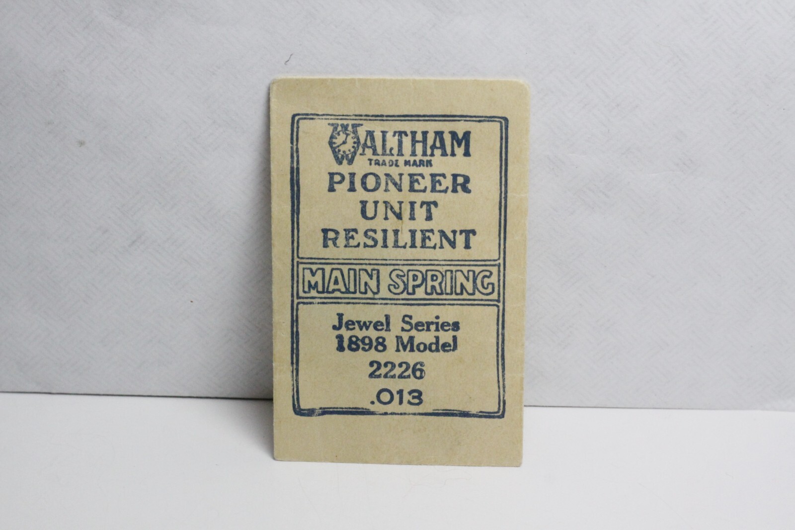 WALTHAM PIONEER UNIT #2226 1898 MODEL STRENTH .013 12V