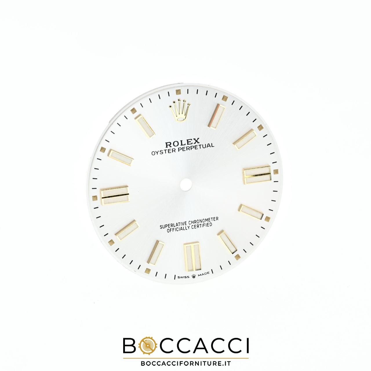 ROLEX Argentee Dial With Gold Index for OYSTER Perpetual 41 Ref. 124300 Chrom…