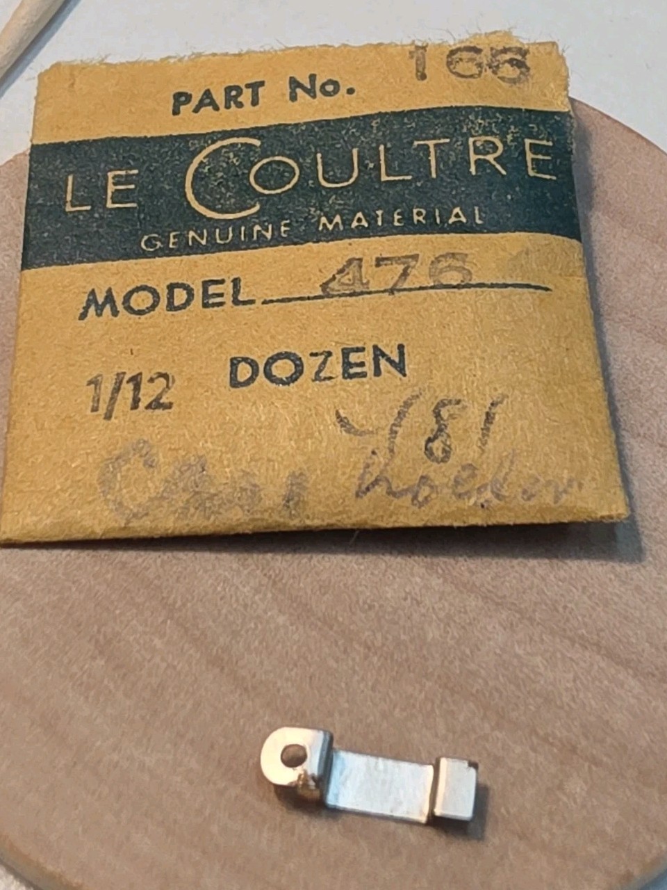 Vintage NOS Jaeger-LeCoultre 476 PN 166 Case Clamp Parts Spares Repairs