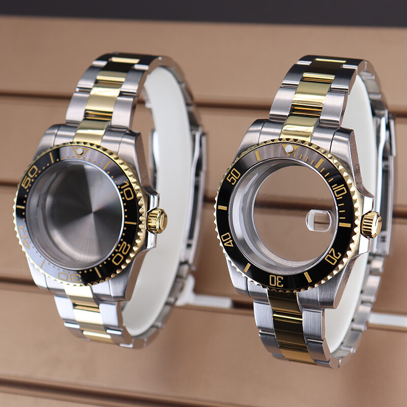 40mm Dive Watch Case Strap Sapphire Glass For Seiko Nh35 Eta 2824 8215 Movement