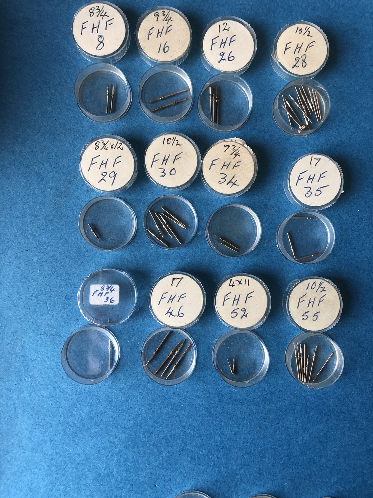 Vintage Watch Stems for FE , FEF, Felsa and FHF Watch movements as seen in photo