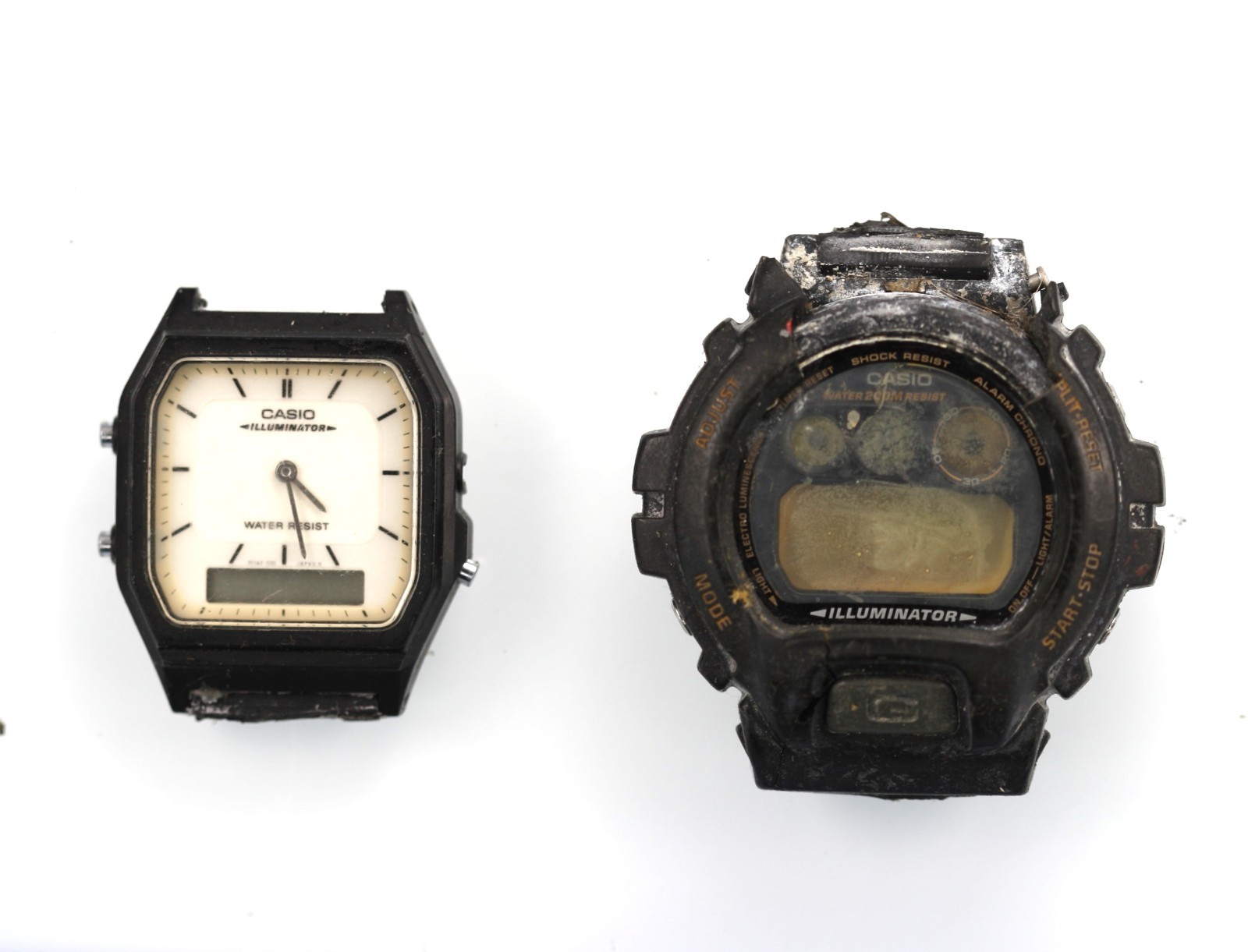 Casio Watch Men Illuminator DW-6900 AQ-51 Plastic WR Battery Quartz NON WORKING