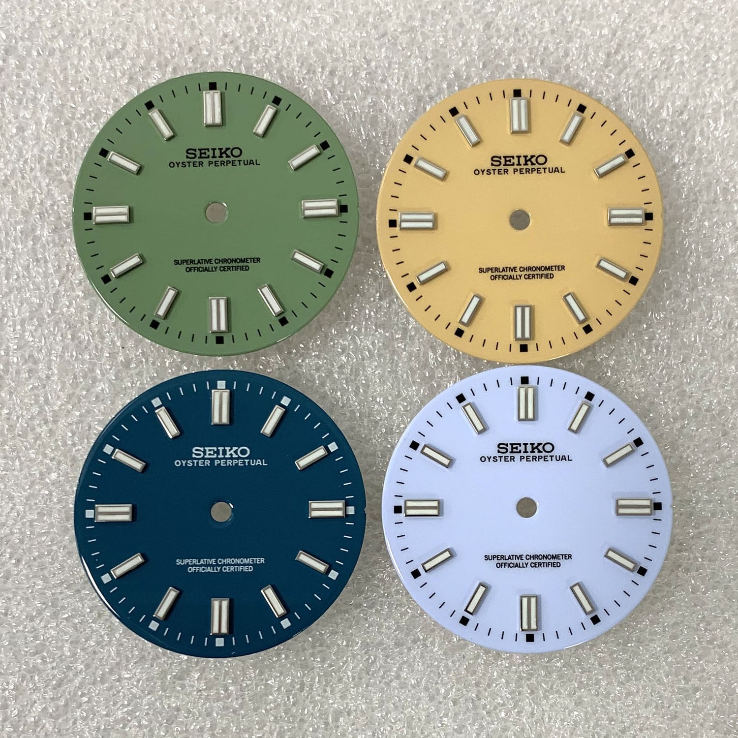 28.5mm Sun pattern Watch Dial Green Luminous For NH35 Movement Watch accessories