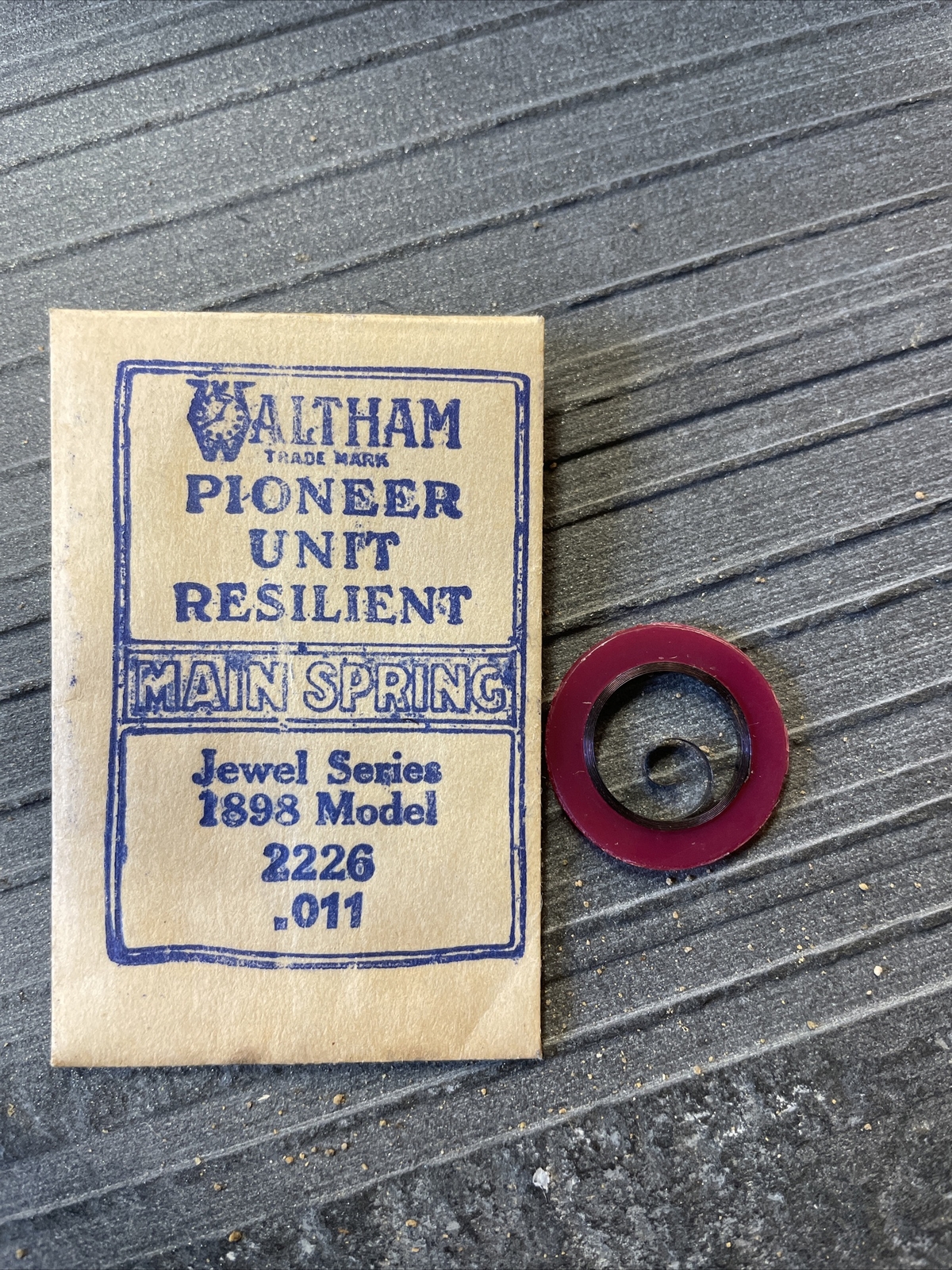 waltham mainspring New In Package Jewel Series 1898 Model 2226 – .011
