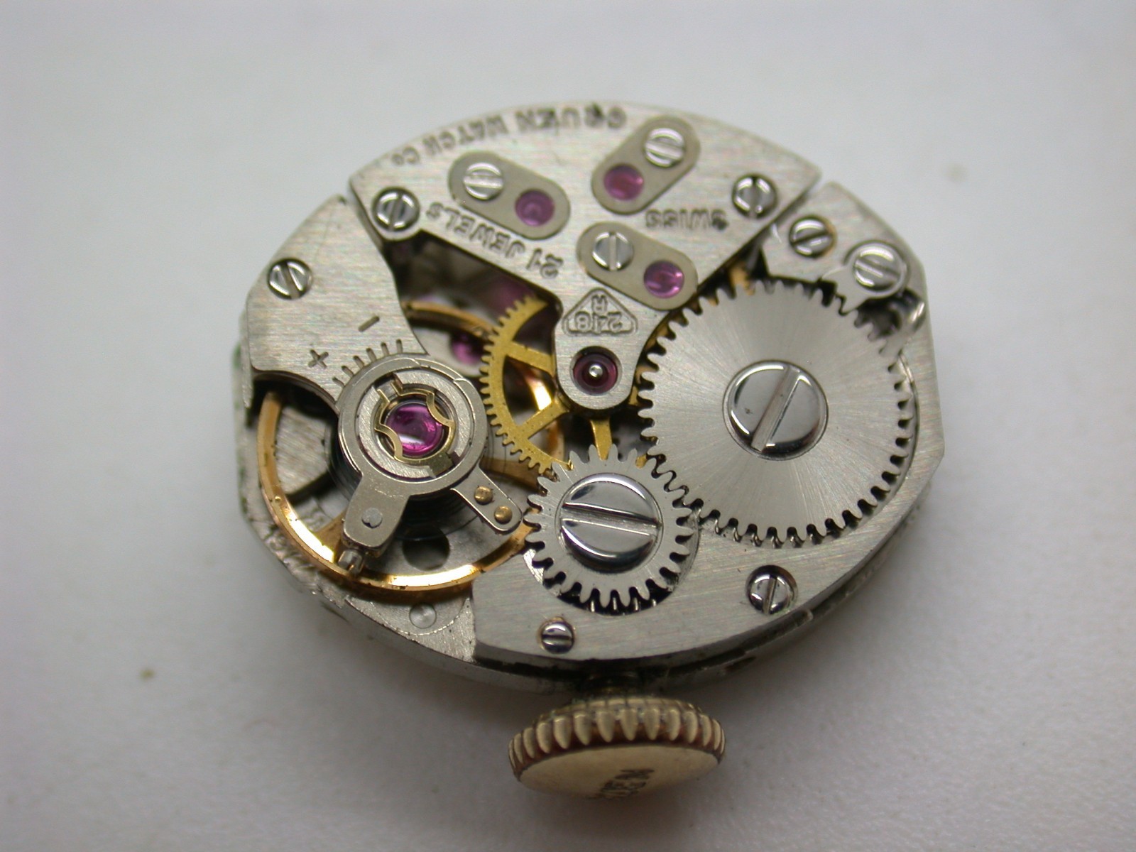 Gruen 248 21 Jewel Complete Movement Good Balance Watch Repair Parts