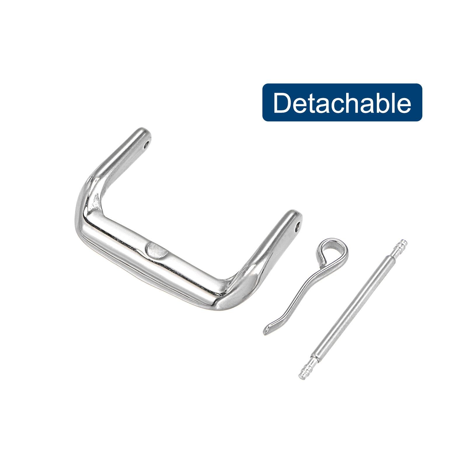 Buckle strap watch, 316 polished steel, silver for 20mm 2pcs