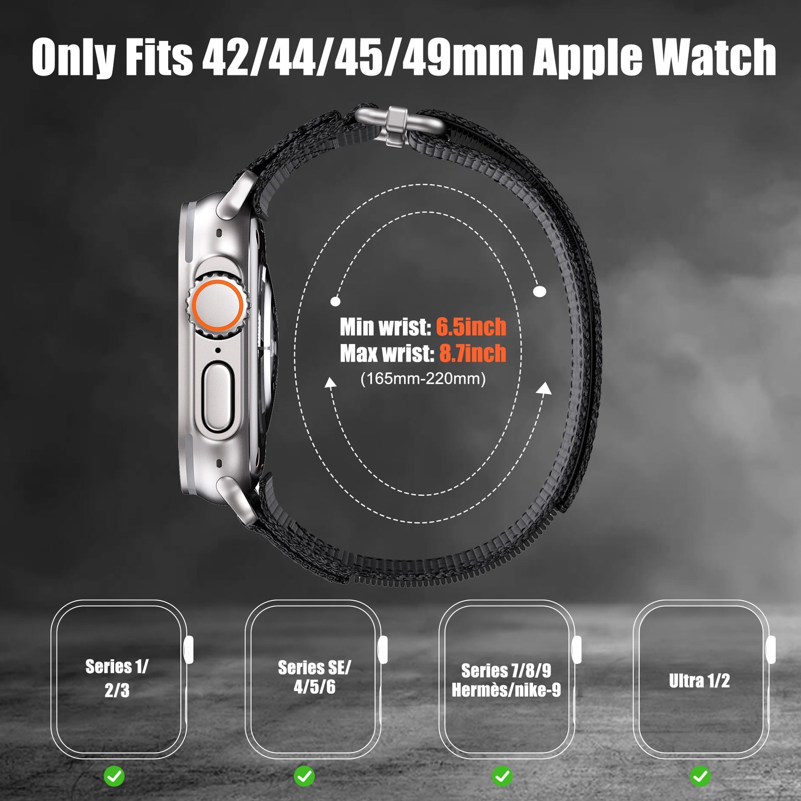 Ultra Watch Band Compatible with Apple Watch Ultra 3/2 /1 Ultra Band 49mm 46mm 4